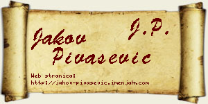 Jakov Pivašević vizit kartica